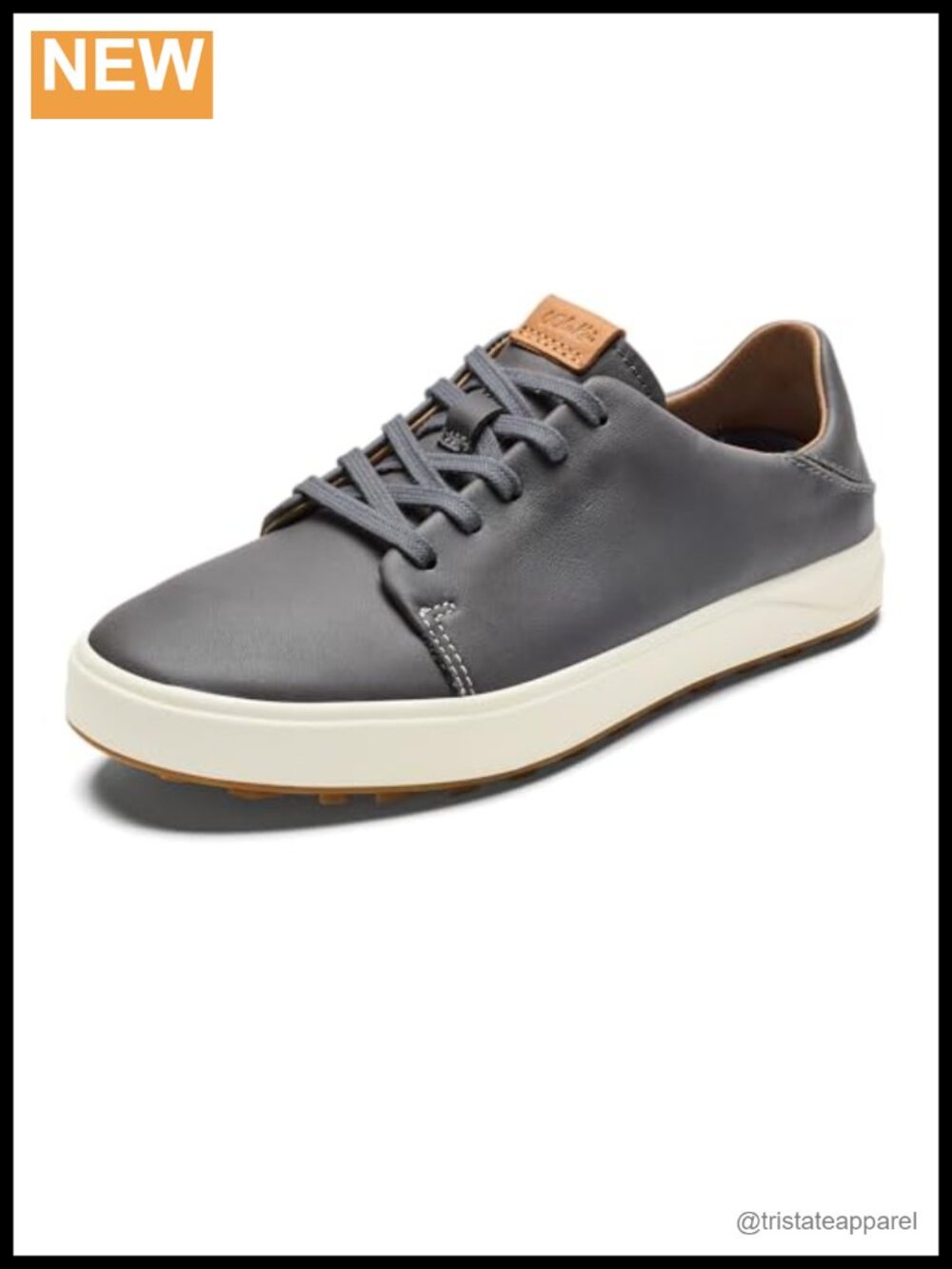 OluKai Wailea Spikeless Golf Shoes Waterproof Leather Drop-In Heel